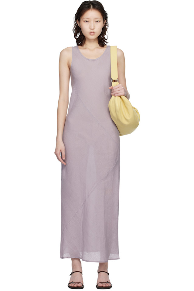 Baserange Фиолетовое миди-платье из тонкого льна в форме личинки
Baserange Фиолетовое миди-платье из тонкого льна в форме личинки