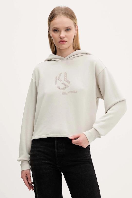 Хлопковая толстовка Karl Lagerfeld Jeans, бежевый
Хлопковая толстовка Karl Lagerfeld Jeans, бежевый