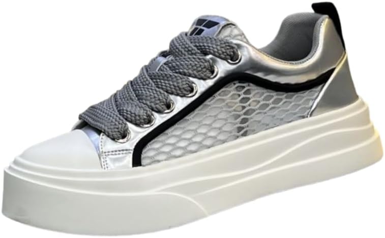 Мужские повседневные спортивные кроссовки - толстая подошва, модный комфорт, идеально подходят для повседневной и уличной носки Hoalox, серебро
Мужские повседневные спортивные кроссовки - толстая подошва, модный комфорт, идеально подходят для повседневной и уличной носки Hoalox, серебро