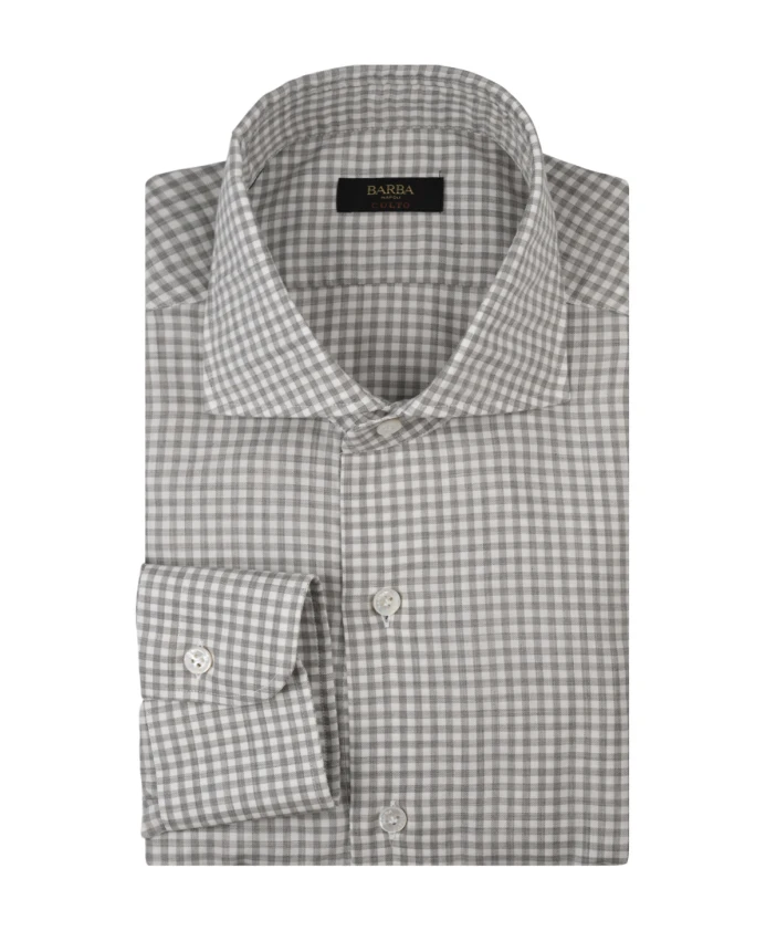 Хлопковая рубашка в клетку серого цвета Barba, серый
Хлопковая рубашка в клетку серого цвета Barba, серый
