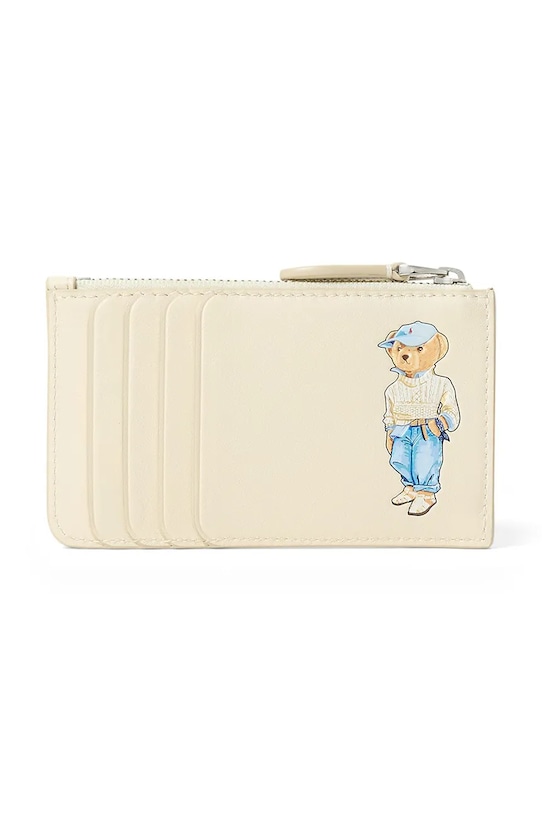 Кожаный кошелек Polo Ralph Lauren, бежевый 
Кожаный кошелек Polo Ralph Lauren, бежевый