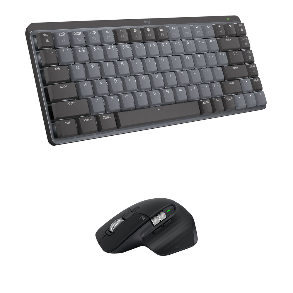 Комплект из беспроводной клавиатуры Logitech MX Mechanical Mini и мыши MX Master 3S (линейные переключатели, черный)
Комплект из беспроводной клавиатуры Logitech MX Mechanical Mini и мыши MX Master 3S (линейные переключатели, черный)