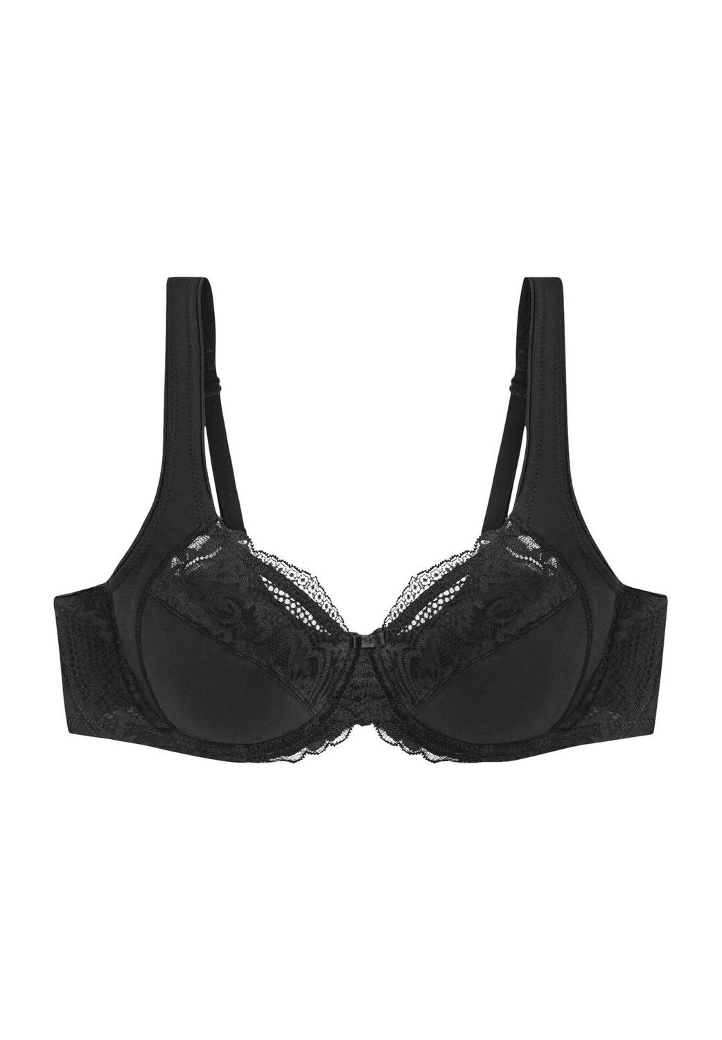 Современный кружевной + хлопковый бюстгальтер на косточках с широкими бретелями и кружевным бантом для женщин Triumph, черный
Современный кружевной + хлопковый бюстгальтер на косточках с широкими бретелями и кружевным бантом для женщин Triumph, черный