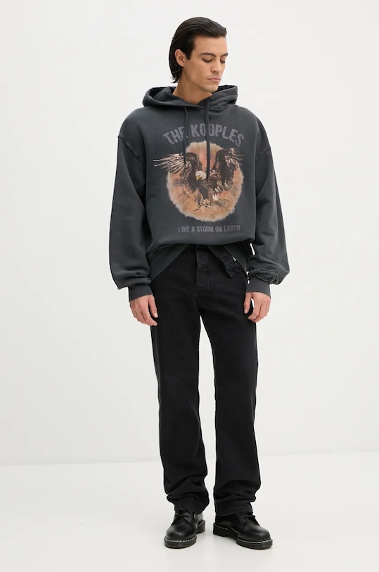 Хлопковая толстовка The Kooples, серый
Хлопковая толстовка The Kooples, серый