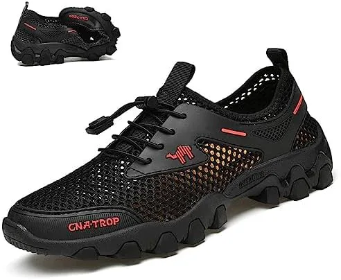 Мужские портативные ортопедические кроссовки KCTRFSJ для походов с быстросохнущей сеткой, летние дышащие легкие кроссовки для бега по тропам на открытом воздухе, обувь для прохождения через воду, противоскользящие прогулочные кроссовки, черный
Мужские портативные ортопедические кроссовки KCTRFSJ для походов с быстросохнущей сеткой, летние дышащие легкие кроссовки для бега по тропам на открытом воздухе, обувь для прохождения через воду, противоскользящие прогулочные кроссовки, черный