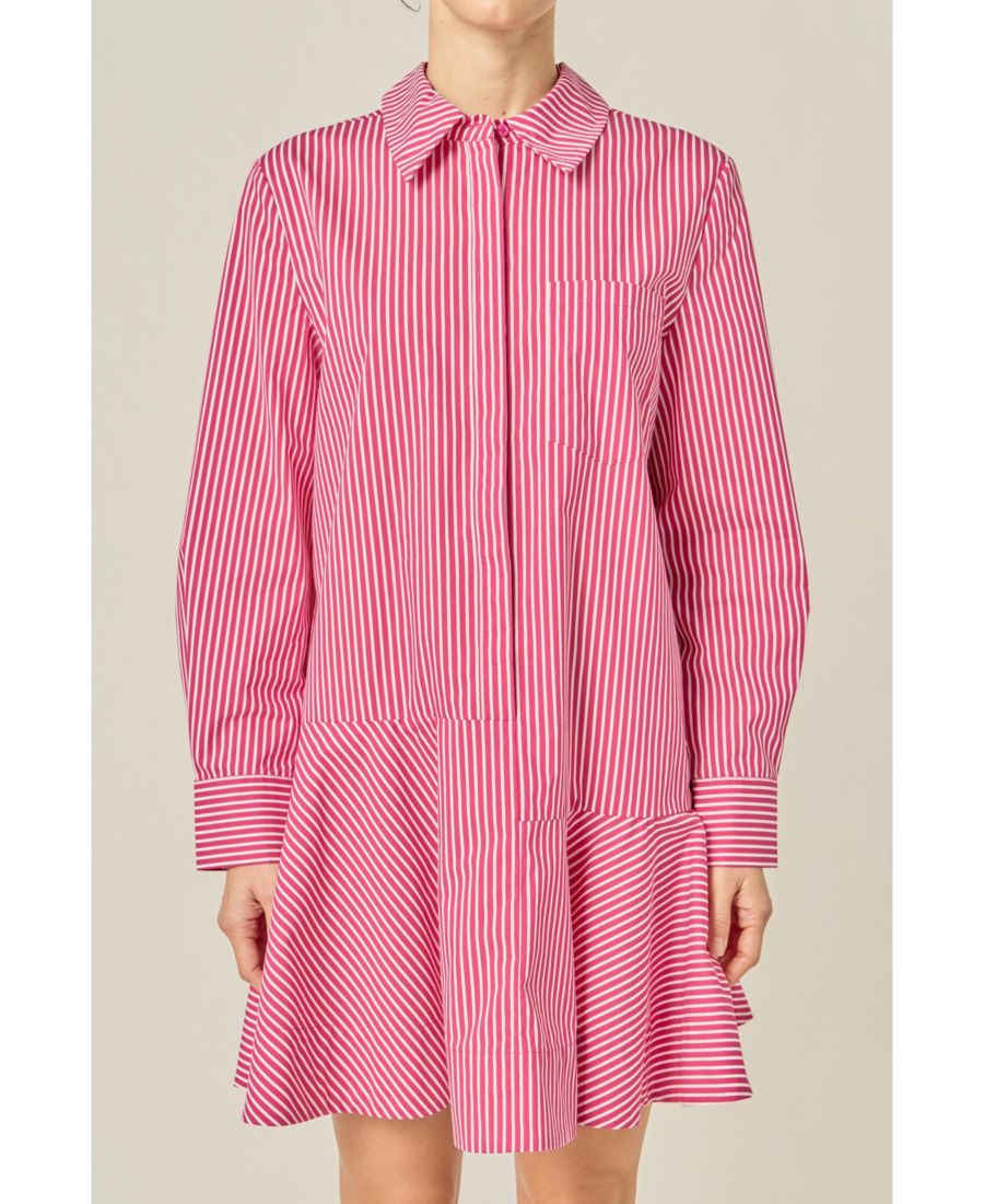 Женское платье с полосатым воротником и расклешенной юбкой English Factory, Burgundy
Женское платье с полосатым воротником и расклешенной юбкой English Factory, Burgundy