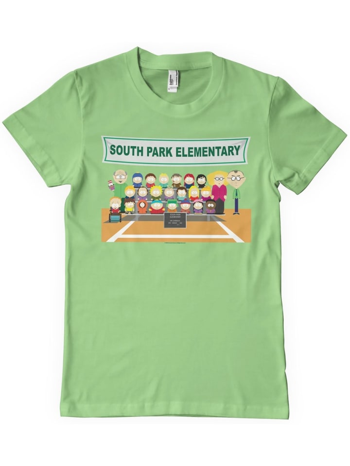 South Park Футболка "Elementary T-Shirt" зеленого цвета, Зеленый, South Park Футболка "Elementary T-Shirt" зеленого цвета
South Park Футболка "Elementary T-Shirt" зеленого цвета, Зеленый, South Park Футболка "Elementary T-Shirt" зеленого цвета