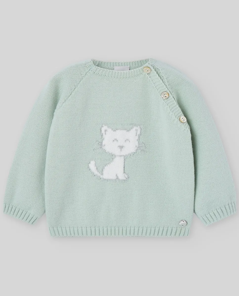Детский вязаный свитер коллекции Minino Paz Rodríguez, светло-зеленый
Детский вязаный свитер коллекции Minino Paz Rodríguez, светло-зеленый