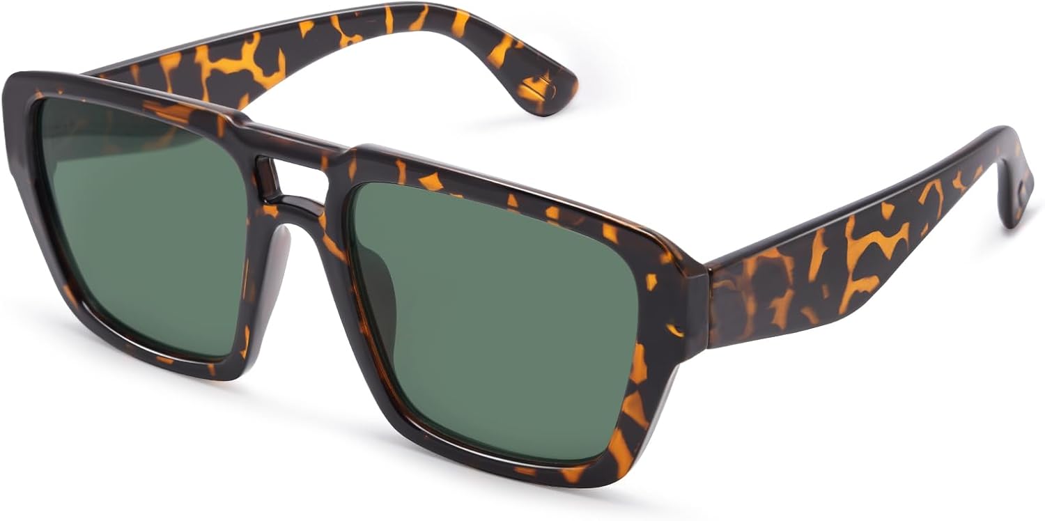 Квадратные солнцезащитные очки-авиаторы для женщин и мужчин, ретро, большая оправа «пилот», модные прямоугольные очки для женщин GM9606 GIGIMOTTE, Tortoise Frame / Dark Green Lenses
Квадратные солнцезащитные очки-авиаторы для женщин и мужчин, ретро, большая оправа «пилот», модные прямоугольные очки для женщин GM9606 GIGIMOTTE, Tortoise Frame / Dark Green Lenses