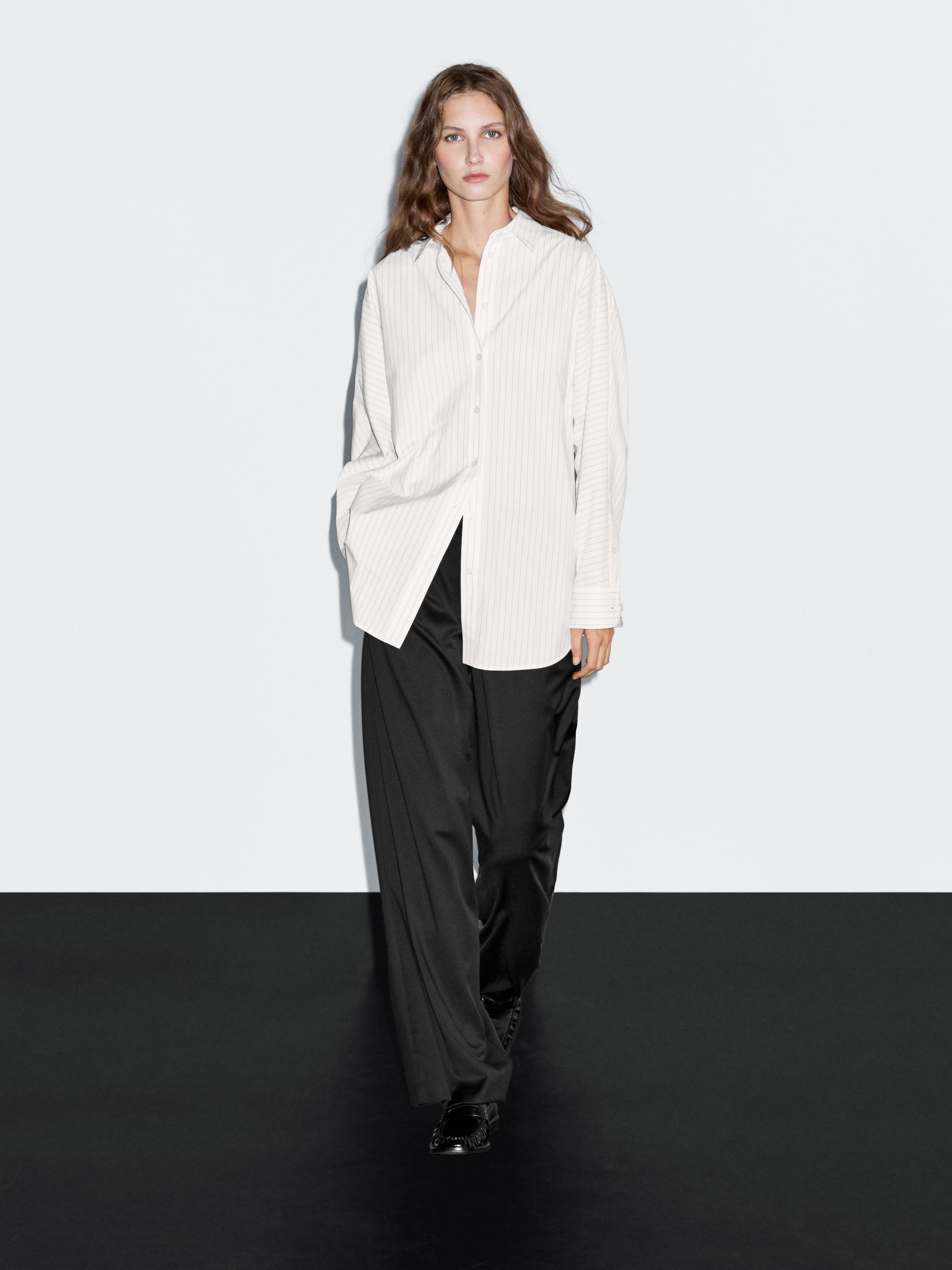 Полосатая рубашка с рукавами «летучая мышь» Massimo Dutti, белый
Полосатая рубашка с рукавами «летучая мышь» Massimo Dutti, белый