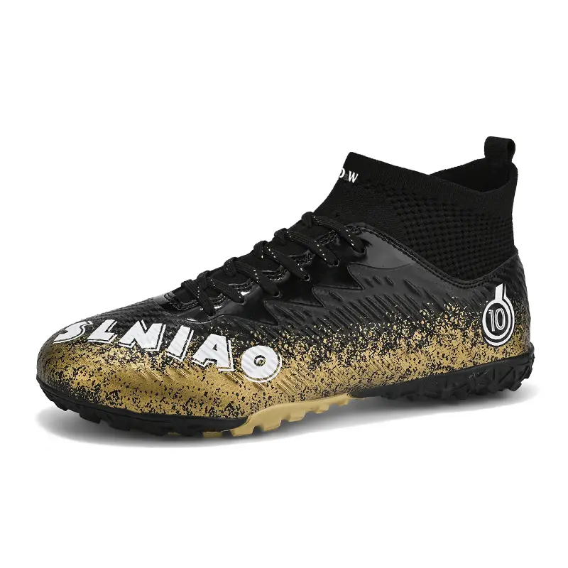 Футбольные бутсы для детей и подростков с амортизацией ударов, износостойкими и сбалансированными высокими подошвами D&W, черный/золотой
Футбольные бутсы для детей и подростков с амортизацией ударов, износостойкими и сбалансированными высокими подошвами D&W, черный/золотой