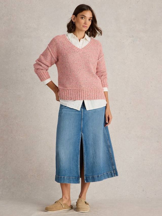 Насыщенный джемпер из органического хлопка с текстурой тэмми White Stuff, светло-розовый 
Насыщенный джемпер из органического хлопка с текстурой тэмми White Stuff, светло-розовый