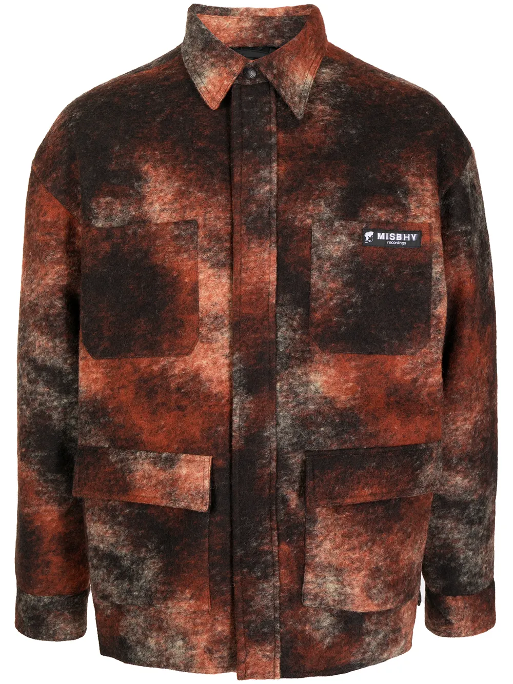 Рубашка с узором и нашивкой-логотипом MISBHV, красный
Рубашка с узором и нашивкой-логотипом MISBHV, красный