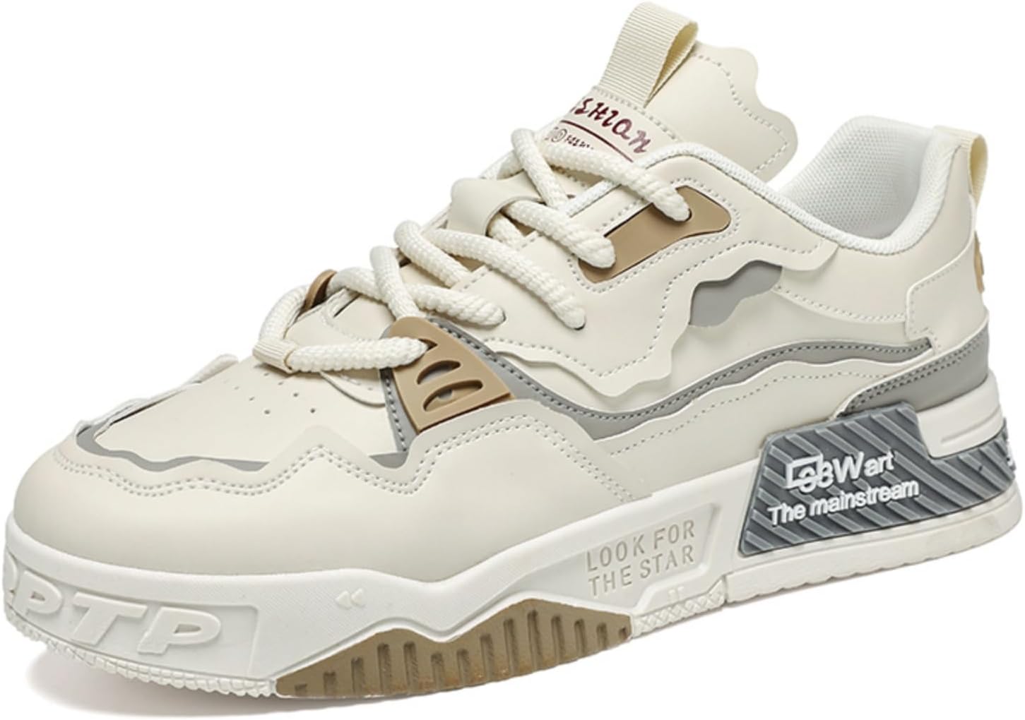 Мужские модные кроссовки на шнурках для всех сезонов, с двухплотной средней подошвой, противоскользящей рифленой подошвой- легкие, для повседневной носки, занятий в спортзале, походов и городской прогулки Khwfjas, бежевый
Мужские модные кроссовки на шнурках для всех сезонов, с двухплотной средней подошвой, противоскользящей рифленой подошвой- легкие, для повседневной носки, занятий в спортзале, походов и городской прогулки Khwfjas, бежевый