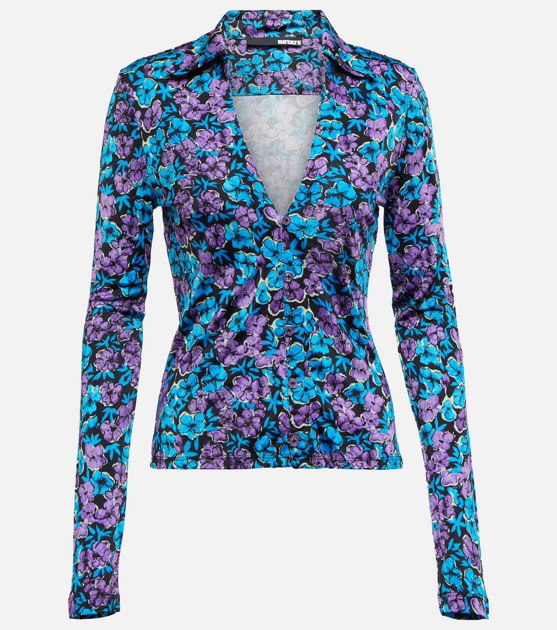 Рубашка из джерси с цветочным принтом Rotate, Hyacinth Comb
Рубашка из джерси с цветочным принтом Rotate, Hyacinth Comb