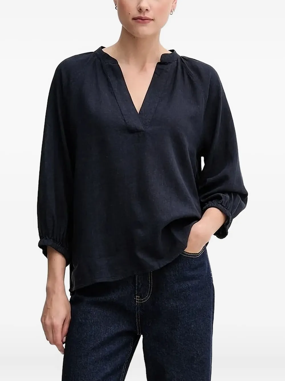 Топ с V-образным вырезом и объемными рукавами Gant, синий
Топ с V-образным вырезом и объемными рукавами Gant, синий