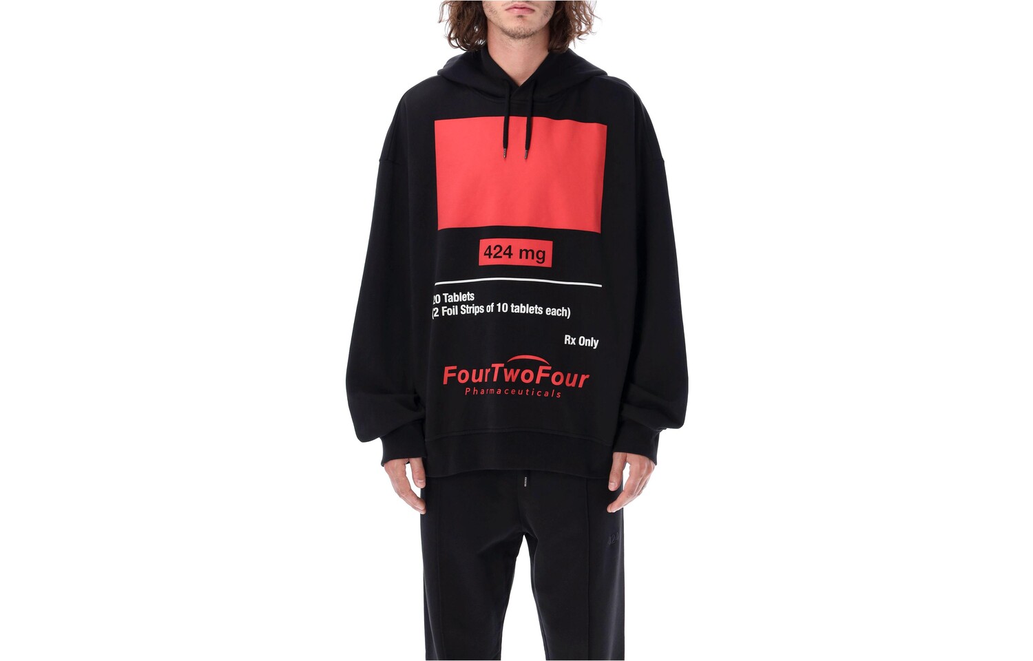 424 Мужская толстовка, Черный
424 Мужская толстовка, Черный