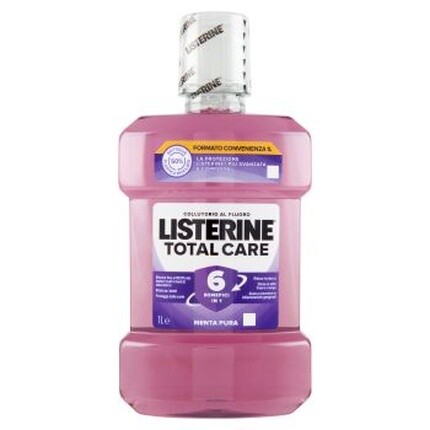 Ополаскиватель для полости рта Total Care Pure Mint - 1 литр Listerine
Ополаскиватель для полости рта Total Care Pure Mint - 1 литр Listerine