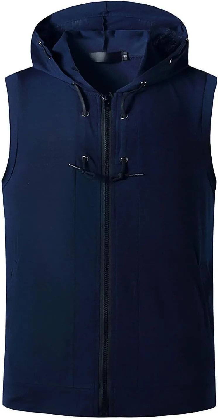 Мужская повседневная худи-безрукавка Slim Fit с молнией, легкая для тренировок
Мужская повседневная худи-безрукавка Slim Fit с молнией, легкая для тренировок