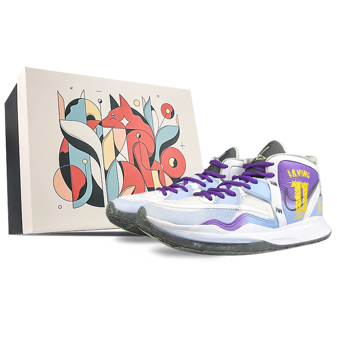 Nike Кроссовки баскетбольные Kyrie 8 Infinity противоскользящие износостойкие мидтоп унисекс бело-фиолетовые, цвет White
Nike Кроссовки баскетбольные Kyrie 8 Infinity противоскользящие износостойкие мидтоп унисекс бело-фиолетовые, цвет White