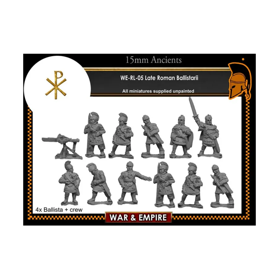 Балистарии, War & Empire - Dark Ages Miniatures - Late Roman Legionaries (15mm)
Балистарии, War & Empire - Dark Ages Miniatures - Late Roman Legionaries (15mm)
