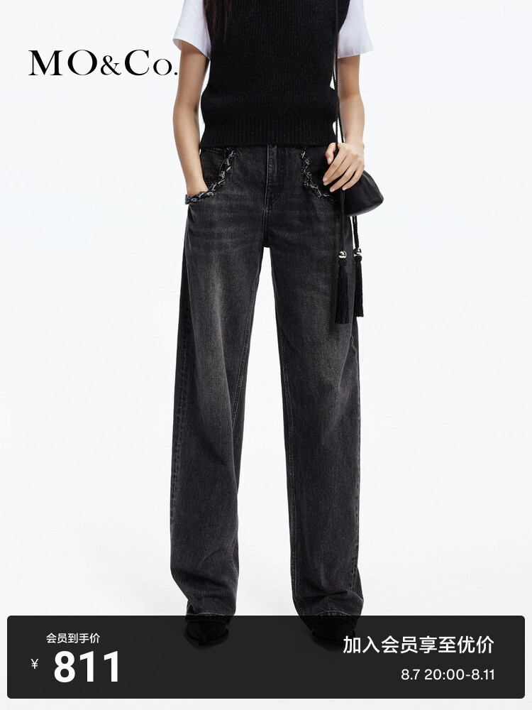 Прямые джинсы Moco с высокой талией и широкими штанинами, черный
Прямые джинсы Moco с высокой талией и широкими штанинами, черный