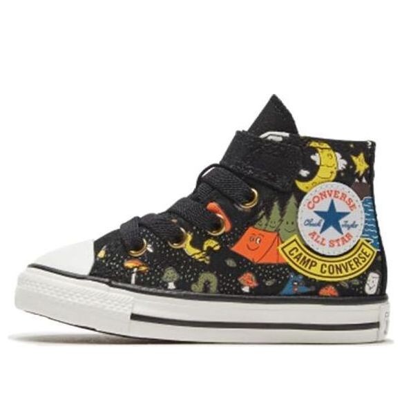 Кроссовки chuck taylor all star 1v toddler/youth Converse, черный 
Кроссовки chuck taylor all star 1v toddler/youth Converse, черный