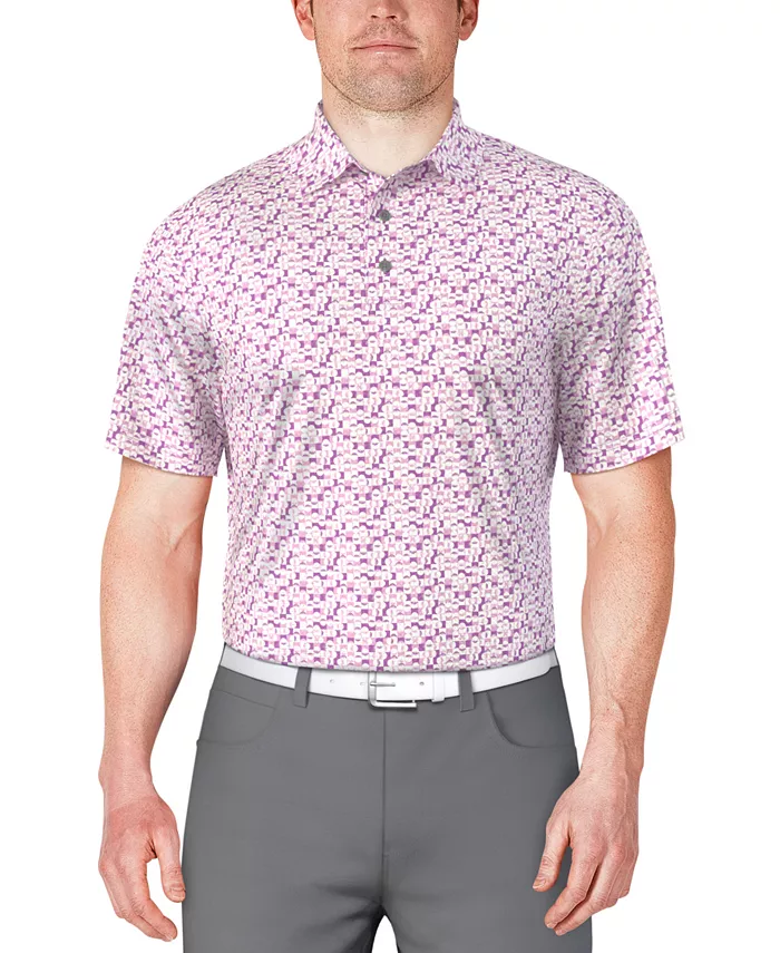 Мужская классическая поло с геопринтом для гольфа PGA TOUR, фиолетовый
Мужская классическая поло с геопринтом для гольфа PGA TOUR, фиолетовый