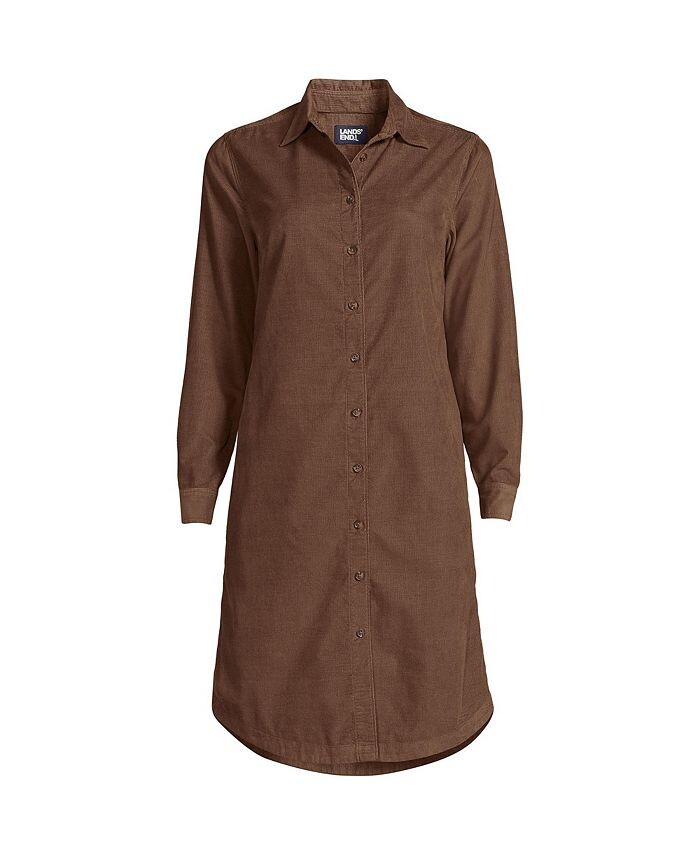 Женское вельветовое платье на пуговицах спереди Pinwale Lands' End, коричневый
Женское вельветовое платье на пуговицах спереди Pinwale Lands' End, коричневый