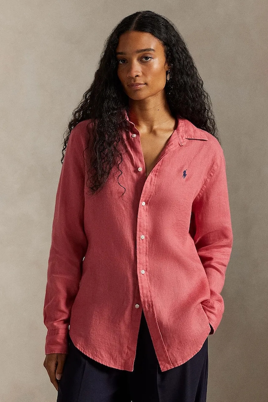 Льняная рубашка Polo Ralph Lauren, розовый
Льняная рубашка Polo Ralph Lauren, розовый