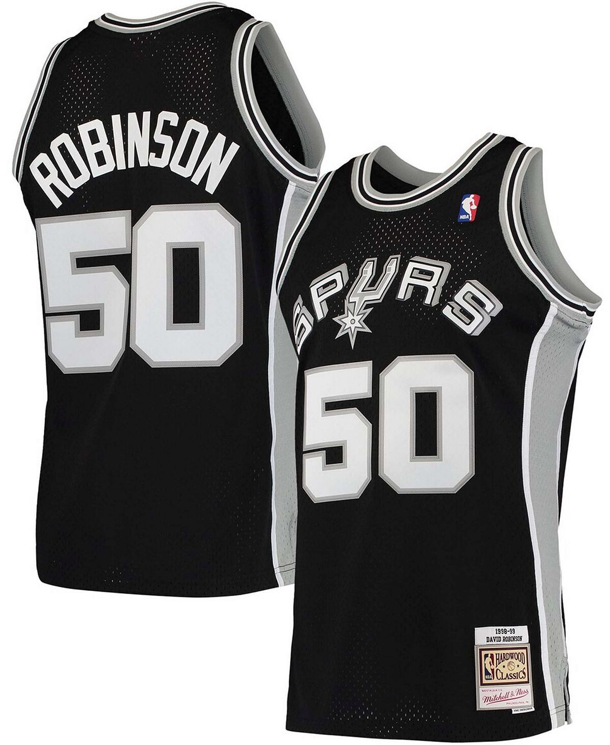 Мужская черная майка Дэвида Робинсона San Antonio Spurs Hardwood Classics 1998-99 Swingman Mitchell & Ness
Мужская черная майка Дэвида Робинсона San Antonio Spurs Hardwood Classics 1998-99 Swingman Mitchell & Ness