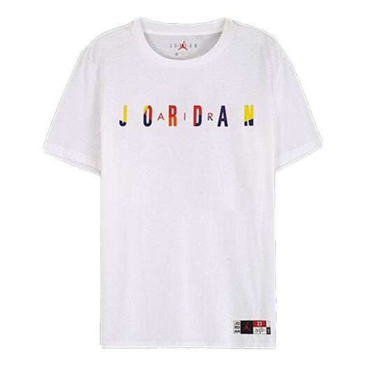 Футболка повседневные спортивные с круглым воротом мужские Air Jordan, белый