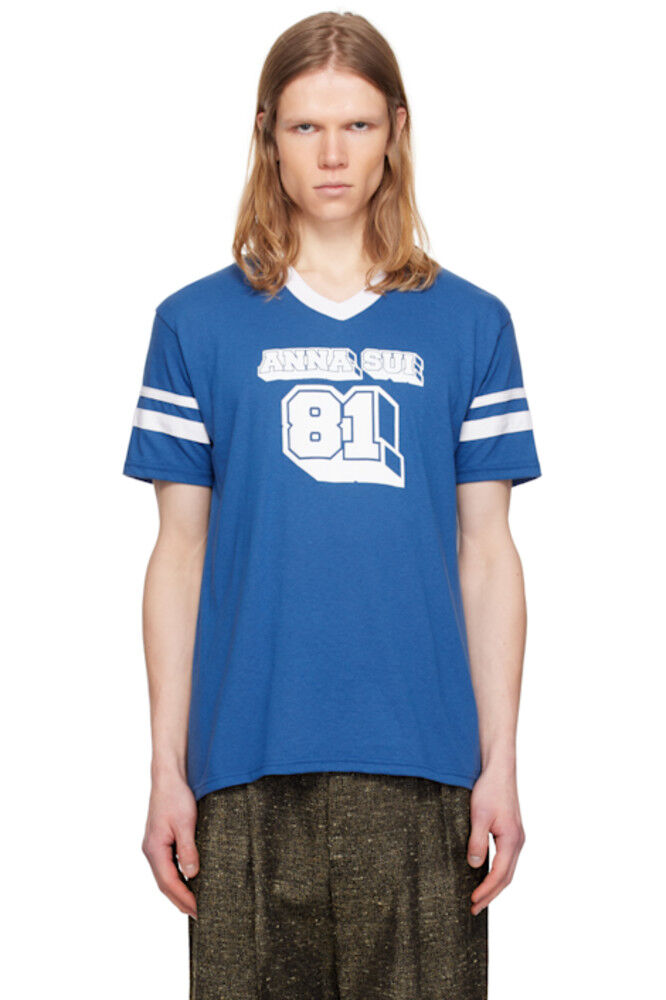 Футболка с логотипом Anna Sui в сине-белых тонах
Футболка с логотипом Anna Sui в сине-белых тонах