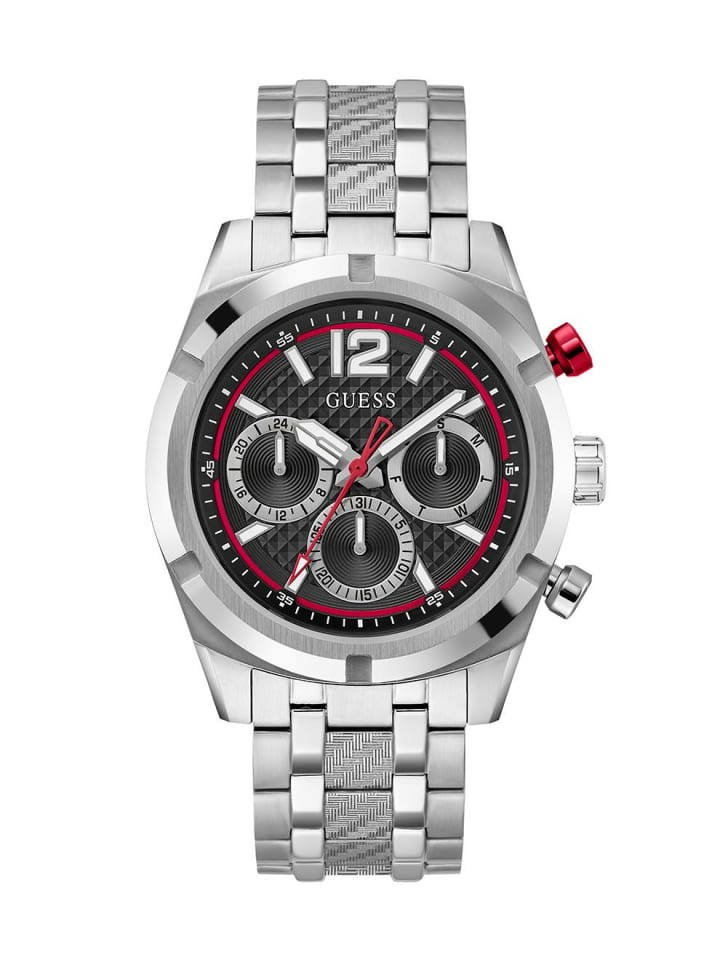 Guess Мужские аналоговые часы серебристого цвета
Guess Мужские аналоговые часы серебристого цвета