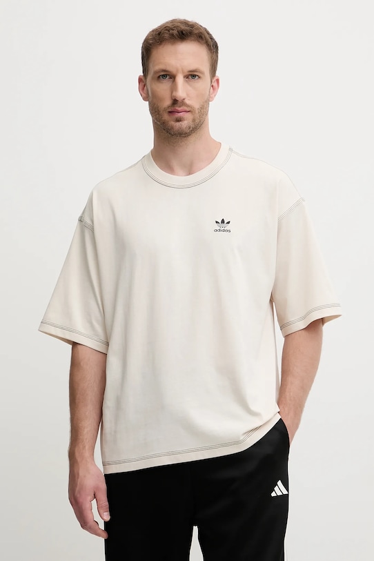 Футболка хлопковая Essentials Adidas Originals, бежевый 
Футболка хлопковая Essentials Adidas Originals, бежевый