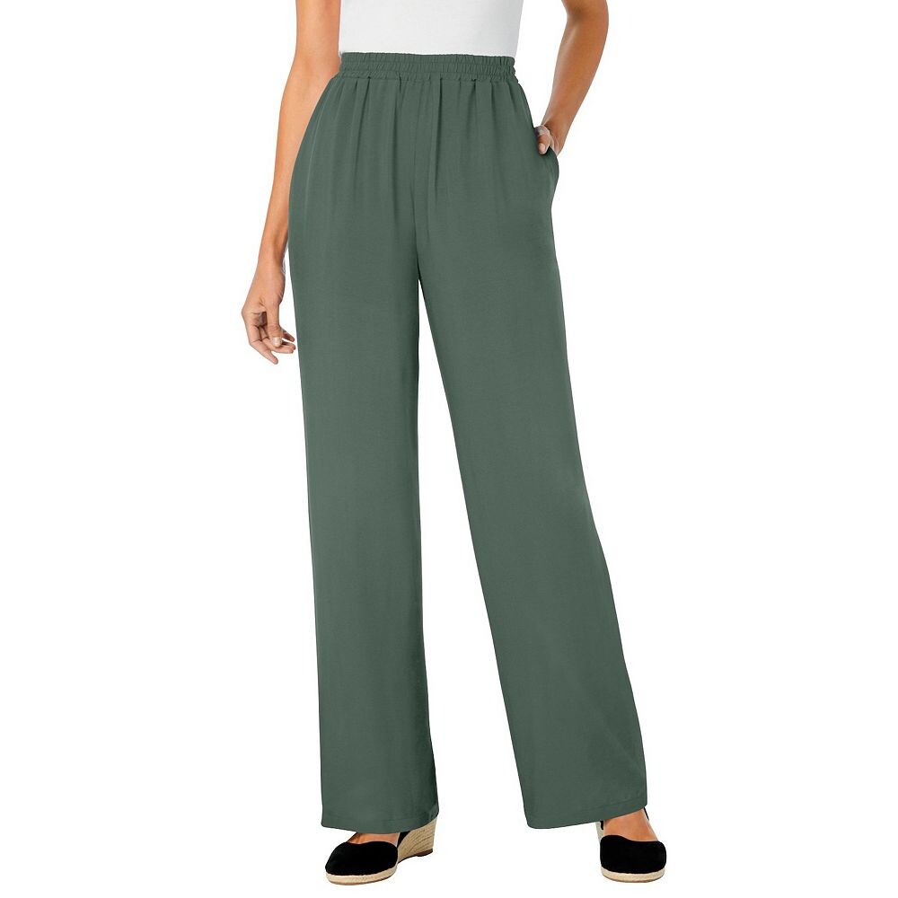 Женщина в женских мягких брюках больших размеров с эластичной резинкой на талии Woman Within, цвет Pine
Женщина в женских мягких брюках больших размеров с эластичной резинкой на талии Woman Within, цвет Pine