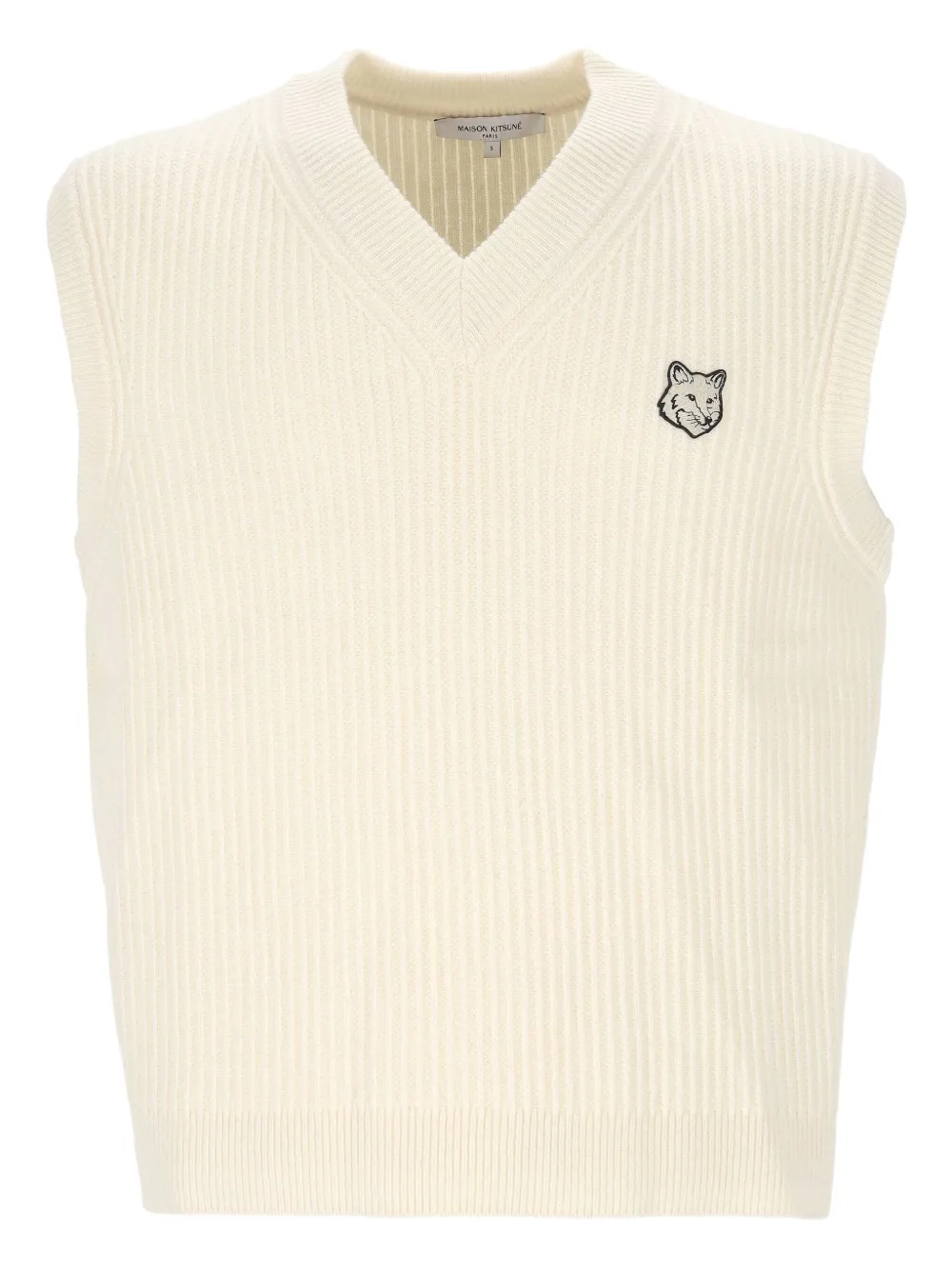 Жилет в рубчик Maison Kitsuné, белый
Жилет в рубчик Maison Kitsuné, белый