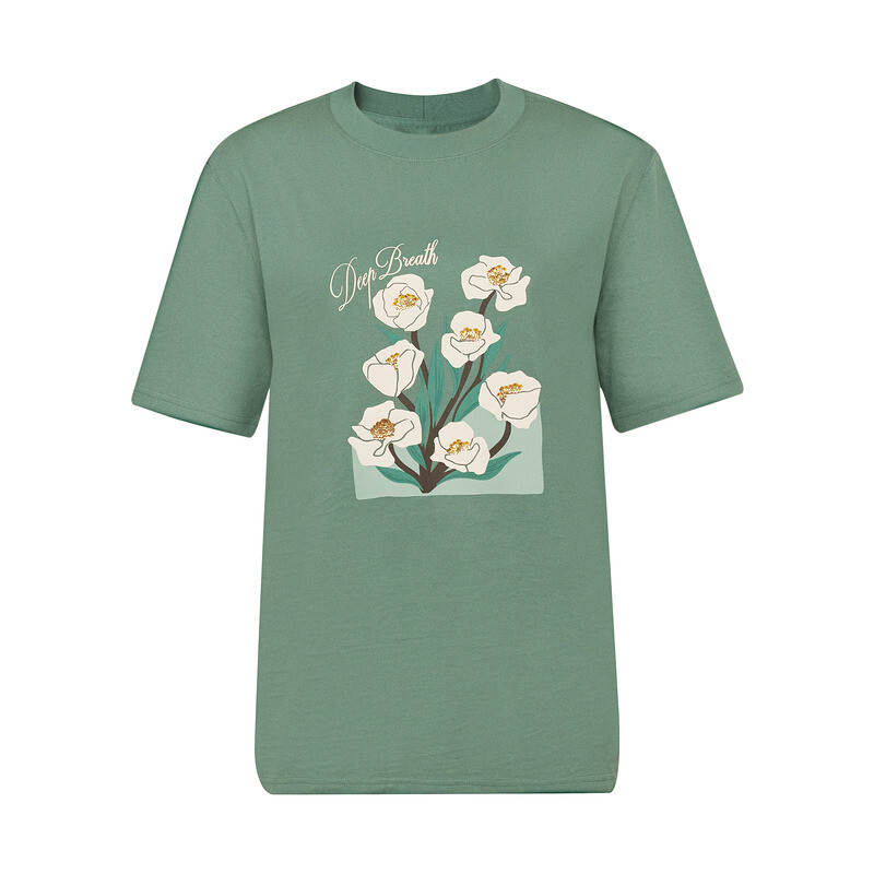 Футболка женская Deep Breath с цветами из бисера, зеленый
Футболка женская Deep Breath с цветами из бисера, зеленый