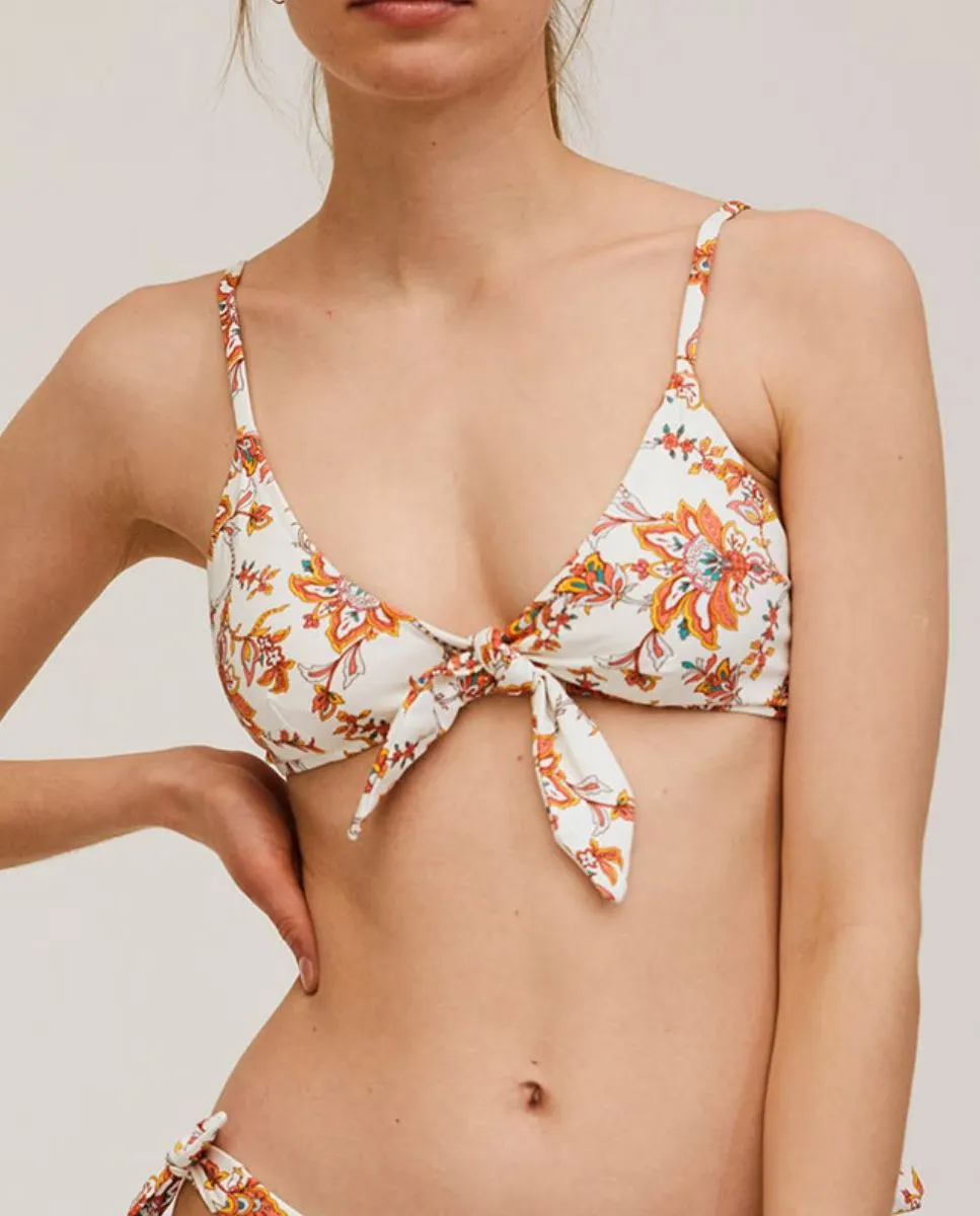 Бикини-топ с цветочным принтом и бантом Bohodot, оранжевый
Бикини-топ с цветочным принтом и бантом Bohodot, оранжевый