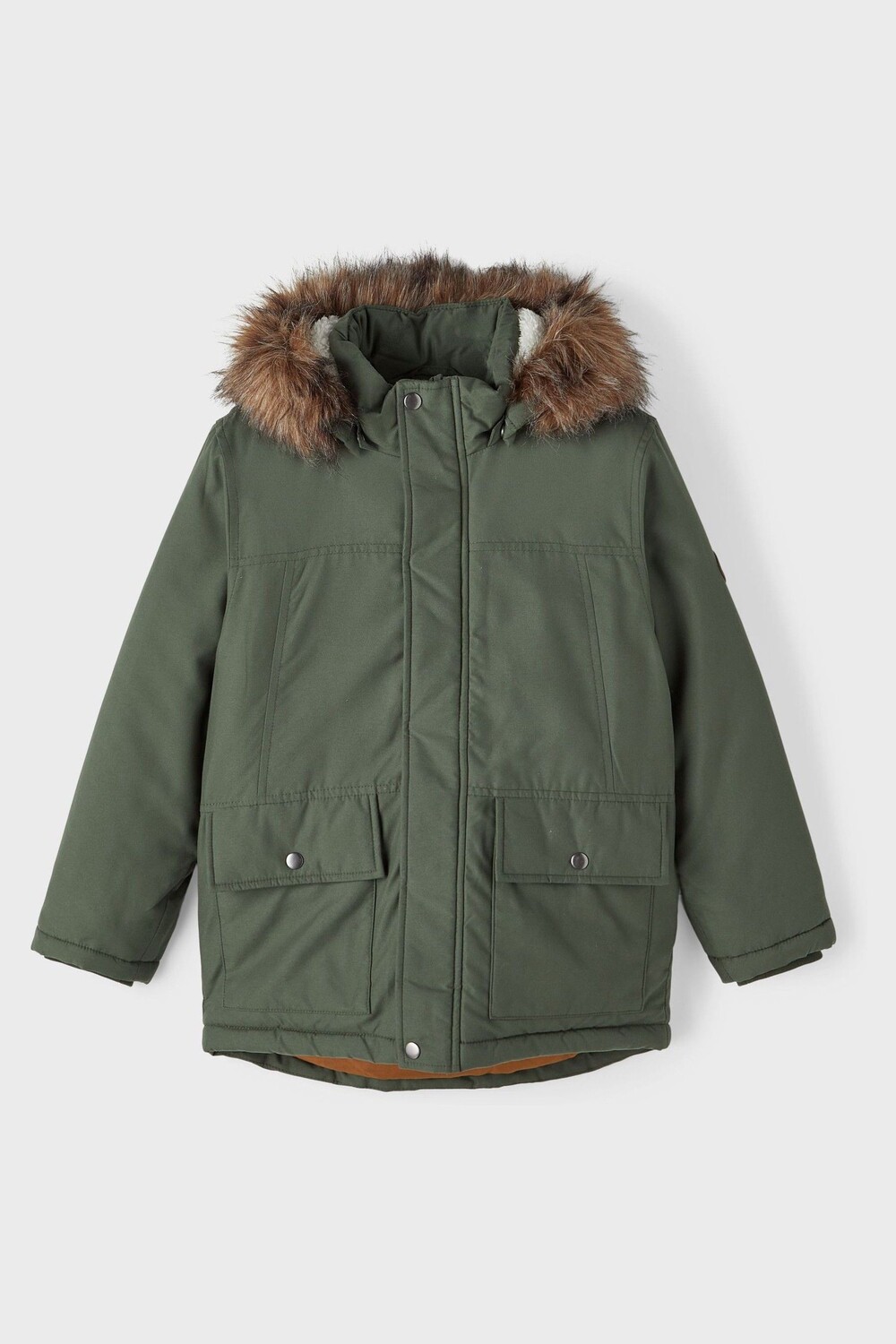 Парка с искусственным мехом и застежкой-молнией Name It, зеленый
Парка с искусственным мехом и застежкой-молнией Name It, зеленый