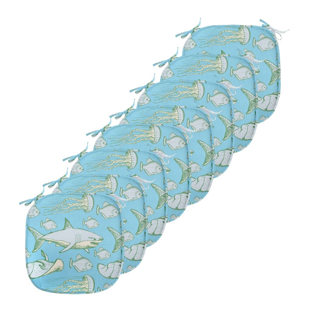 Подушки на обеденный стул ABAKUHAUS Shark, винтажные морские существа, декоративная водонепроницаемая подушка с ремнями для кухонных сидений, 40 см x 40 см — упаковка из 8 шт., бледно-голубой, серо-зеленый, синий
Подушки на обеденный стул ABAKUHAUS Shark, винтажные морские существа, декоративная водонепроницаемая подушка с ремнями для кухонных сидений, 40 см x 40 см — упаковка из 8 шт., бледно-голубой, серо-зеленый, синий