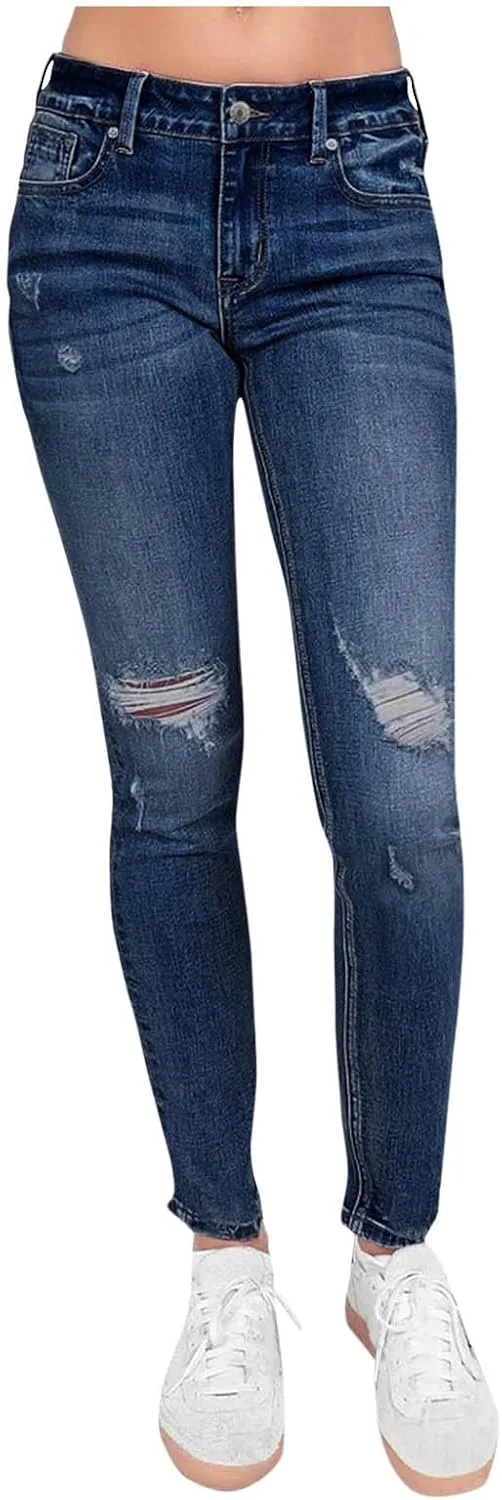 FZYLQY Скинни джинсы для женщин, рваные, мид-уэйст, деним, с карманами
FZYLQY Скинни джинсы для женщин, рваные, мид-уэйст, деним, с карманами