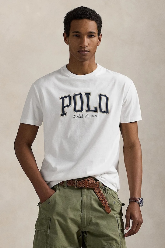 Хлопковая футболка Polo Ralph Lauren, белый 
Хлопковая футболка Polo Ralph Lauren, белый