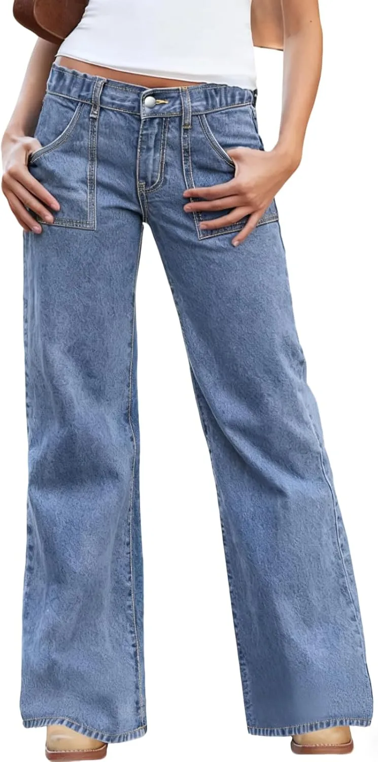 Cuyulitcik женские джинсы plus size широкие штанины high waisted stretchy denim синие straight leg QERINTE
Cuyulitcik женские джинсы plus size широкие штанины high waisted stretchy denim синие straight leg QERINTE