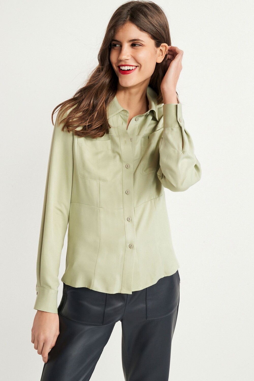 Рубашка с длинными рукавами приталенного кроя Next, зеленый
Рубашка с длинными рукавами приталенного кроя Next, зеленый