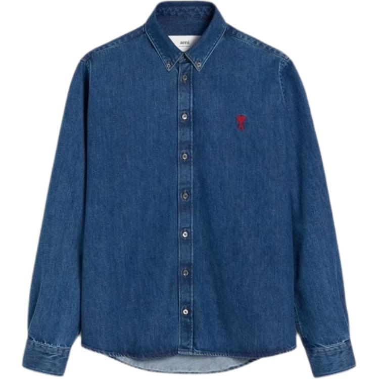 Элегантная рубашка на пуговицах Ami AMIPARIS, синий
Элегантная рубашка на пуговицах Ami AMIPARIS, синий