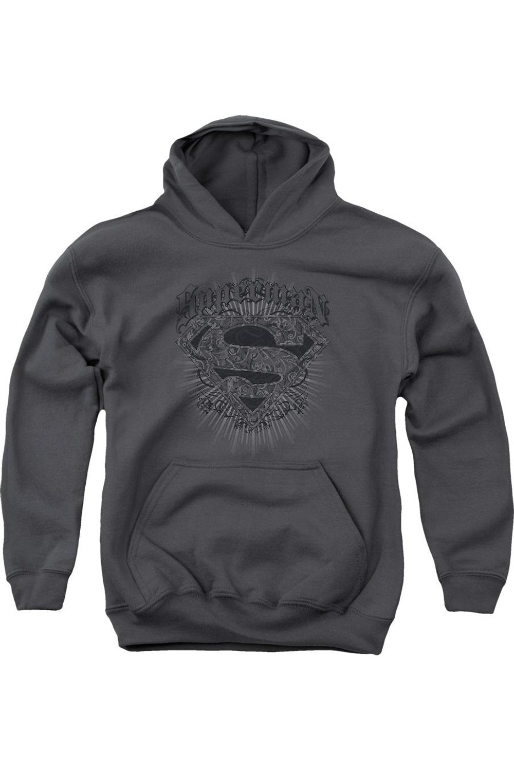 Молодежная худи Superman с принтом щита Gildan, Charcoal
Молодежная худи Superman с принтом щита Gildan, Charcoal