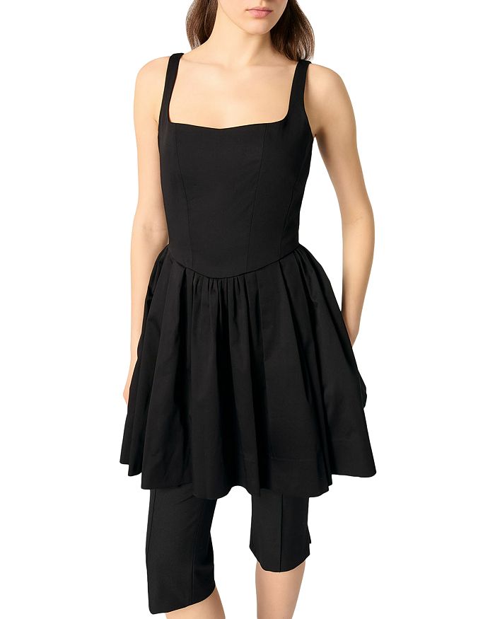 Короткое хлопковое платье Maje, черный
Короткое хлопковое платье Maje, черный