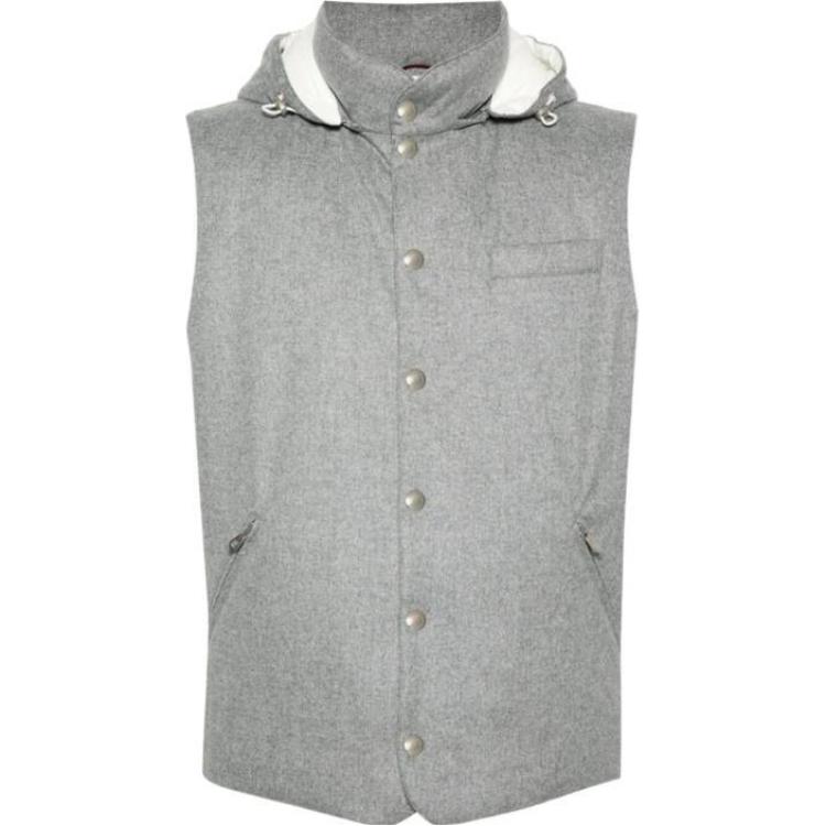 Утепленная жилетка с капюшоном Brunello Cucinelli, светло-серый
Утепленная жилетка с капюшоном Brunello Cucinelli, светло-серый