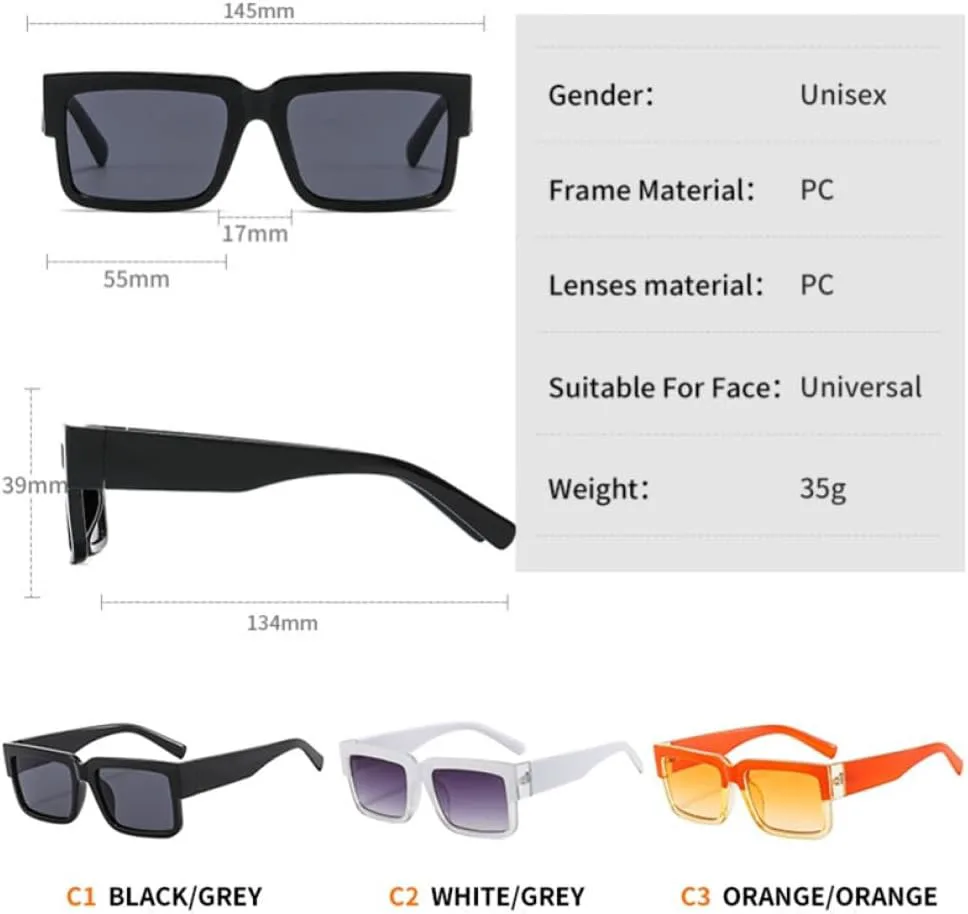 Двухцветные квадратные солнцезащитные очки для женщин и мужчин, модные винтажные солнцезащитные очки с защитой от УФ-излучения UV400, класса люкс MUTYNE, Black
Двухцветные квадратные солнцезащитные очки для женщин и мужчин, модные винтажные солнцезащитные очки с защитой от УФ-излучения UV400, класса люкс MUTYNE, Black